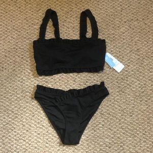 Black Ruffle Bikini